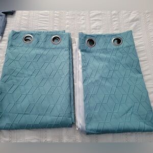 JCPENNEY HOME - teal/aqua drapery panels x2